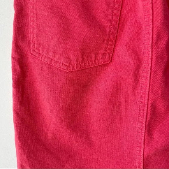 Vintage Y2K AA high‎ waisted coral  pink denim skirt - Picture 7 of 8